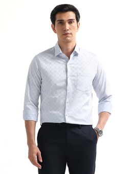 Arrow - Blue Printed Cotton Slim Fit Shirt