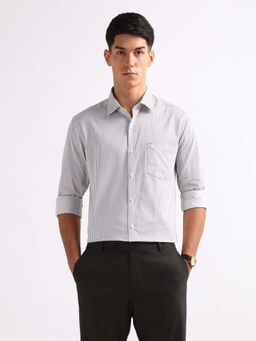 Arrow - White Stripes Cotton Slim Fit Shirt