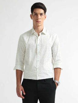 Arrow - Green Printed Cotton Slim Fit Shirt