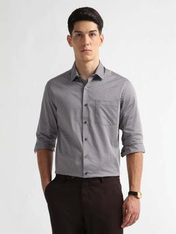 Arrow - Brown Printed Cotton Slim Fit Shirt