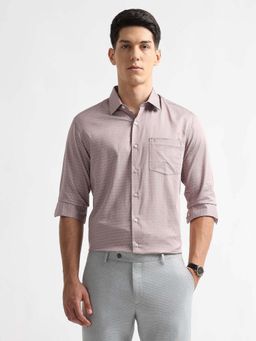 Arrow - Orange Printed Cotton Slim Fit Shirt