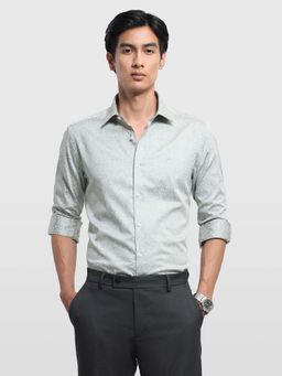 Arrow - Green Printed Cotton Slim Fit Shirt