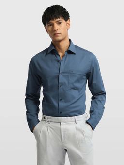 Arrow - Blue Printed Cotton Slim Fit Shirt