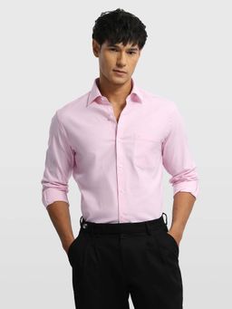 Arrow - Pink Solid Cotton Slim Fit Shirt