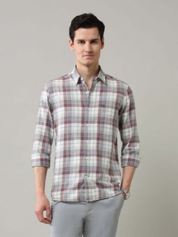 Arrow Sports - Grey Checks Cotton Slim Fit Shirt