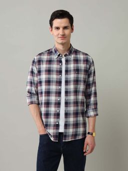 Arrow Sports - Grey Checks Cotton Slim Fit Shirt