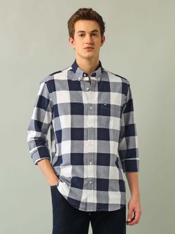 Arrow Sports - Blue Checks Cotton Slim Fit Shirt
