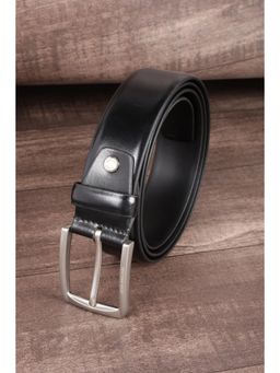 Peter England - Men Black Solid Leather Belt