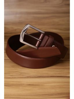 Peter England - Men Brown Solid Leather Belt