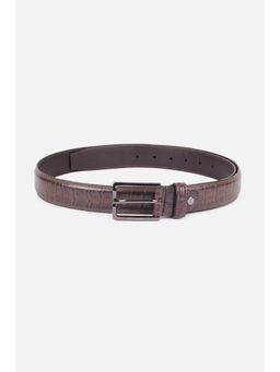 Peter England - Men Brown Textured Leather Belt