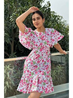 Myclo - Peachy Day Pure Cotton Print Dress