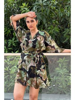 Myclo - Nissa Printed Green Dress