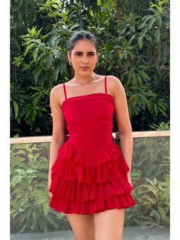 Myclo - Alice Our Most Elegant Red Colour Midi Sundress