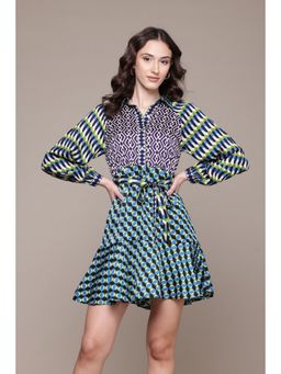 Label Ritu Kumar - Purple Tracy Skater Dress