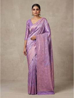 Mimosa - Women's Lavender Art Silk Kanjivaram Saree