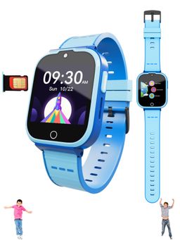 Spiky - Cyclops 4G Video Calling Dewatering Waterproof Smartwatch with GPS - Blue
