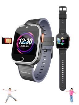 Spiky - Cyclops 4G Video Calling Dewatering Waterproof Smartwatch with GPS - Black