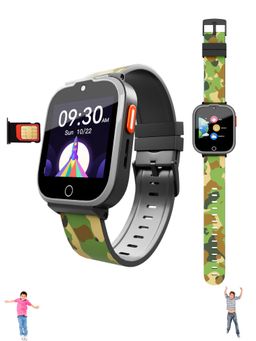 Spiky - Cyclops 4G Video Calling Dewatering Waterproof Smartwatch with GPS - Black