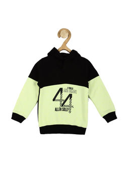 Allen Solly Junior - Boys Black Colorblock Regular Fit Sweatshirt