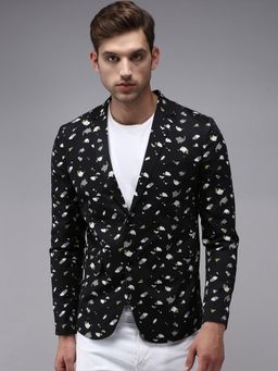 SHOWOFF - Men Black Printed Blazer