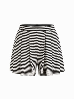 Cider - Solid Elastic Waist Wide Leg Shorts Curve & Plus