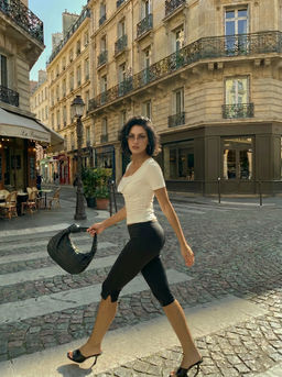 Cider - Low Rise High Stretch Split Knee Length Leggings