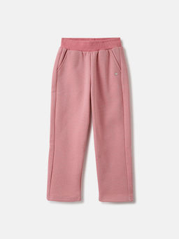 ELLE - Girls Pink Solid Straight Sweatpant