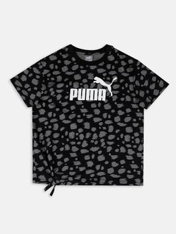 Puma - Essentials Aop Knotted Girl Black T-Shirt