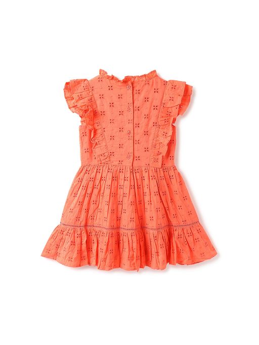 Vestitino Bambina United Colors Of Benetton - Righe, Ricamo Logo, Cotone Ed Elastan