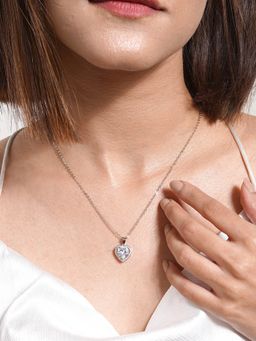 Joker and Witch - Joker & Witch Lilou Heart Silver Necklace