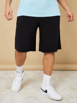 Styli - Black Basic Oversized Shorts With Drawstring