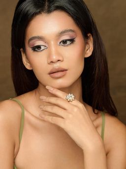 Curio Cottage - Kundan Floral Dew Ring