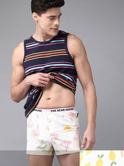 The Bear House - Men Comfort Fit Knitted Boxers White (Pack of 2)