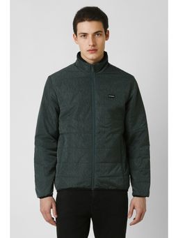 Van Heusen - Men Green Typography Print Casual Jacket