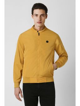 Van Heusen - Men Yellow Solid Casual Jacket