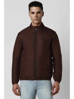 Van Heusen - Men Brown Solid Casual Jacket