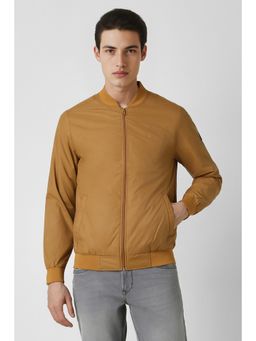 Van Heusen - Men Yellow Solid Casual Jacket