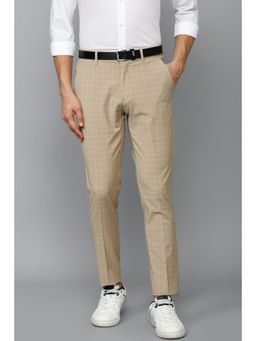 Louis Philippe - Checks Khaki Trousers