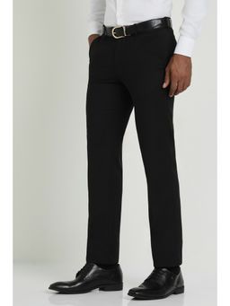 Allen Solly - Men Black Slim Fit Textured Formal Trousers
