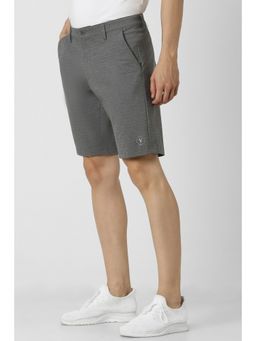 Van Heusen - Men Grey Textured Casual Shorts