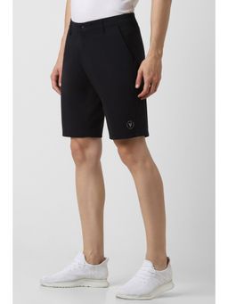 Van Heusen - Men Black Solid Casual Shorts