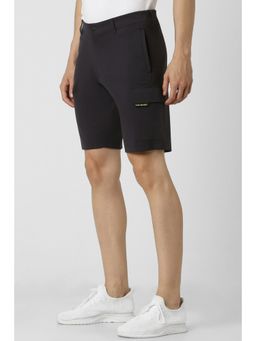 Van Heusen - Men Black Solid Casual Shorts