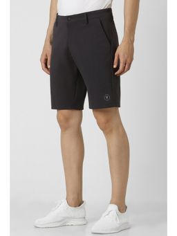 Van Heusen - Men Black Solid Casual Shorts