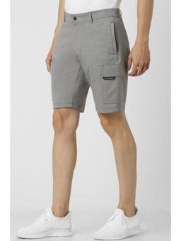 Van Heusen - Men Grey Textured Casual Shorts