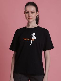 Bene Kleed - Women Graphic Printed Round Neck Cotton T-shirt