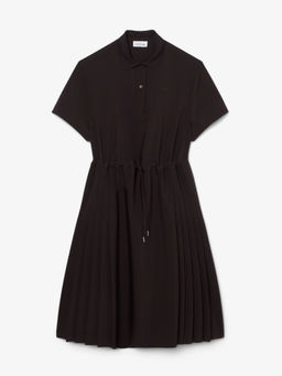 Lacoste - Wool Blend Pleated Knee Length Dress