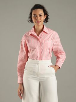 Tommy Hilfiger - Striped Relaxed Fit Cotton Shirt