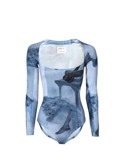 No Grey Area - Monochrome Surrealist Bodysuit