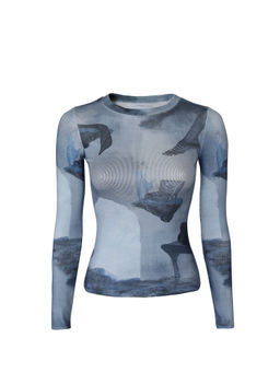 No Grey Area - Surrealist Tonal Rib Top