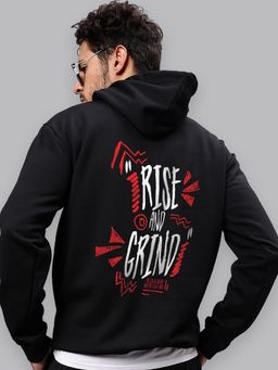 Mad Over Print - Black Rise and Grind Hoodie